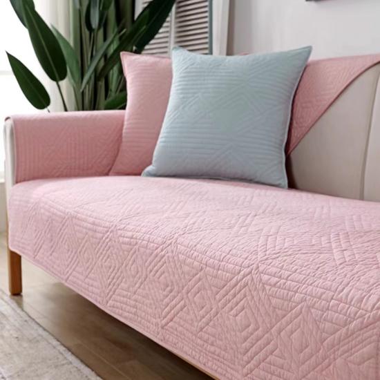 MAT ULTRASONIC SUPER SOFT SOFA COVER PINK MAROON