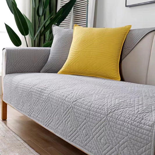 ULTRASONIC SUPER SOFT SOFA COVER LIGHT GREY