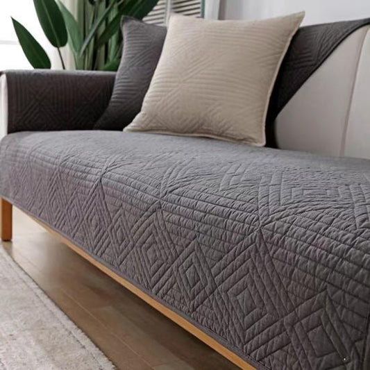 MAT ULTRASONIC SUPER SOFT SOFA COVER GREY